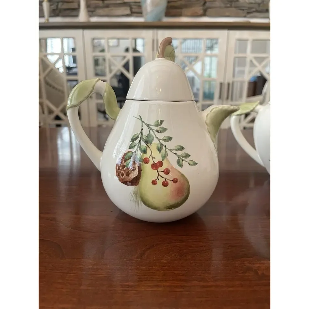 Lenox WILLIAMSBURG BOXWOOD AND PINE - Covered Sugar Bowl and Creamer w/Lid
